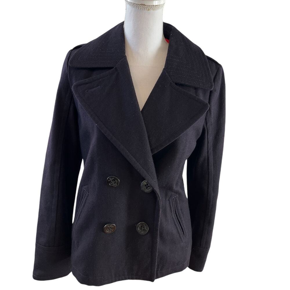 American Eagle Outfitters Navy Blue Wool Pea coat M